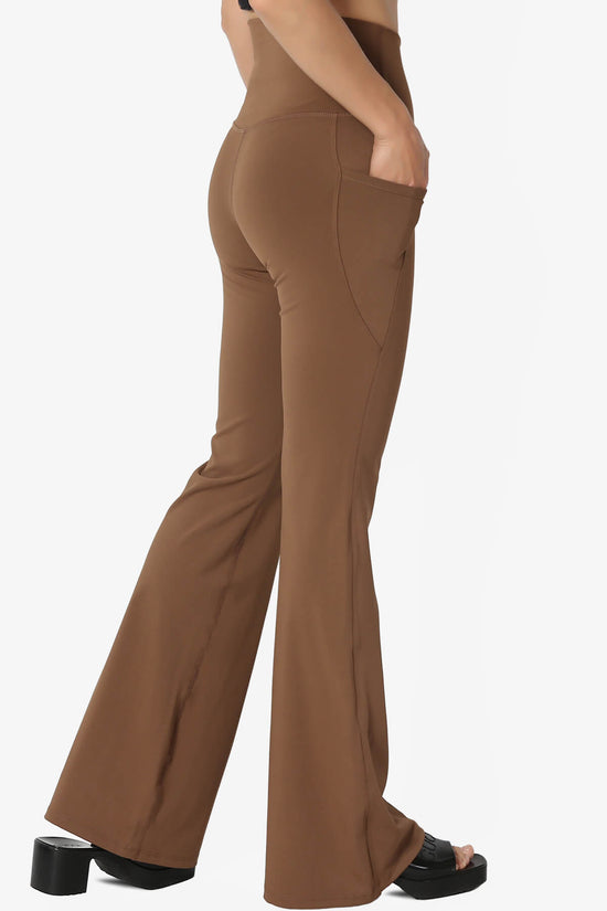 Gemma Athletic Pocket Flare Yoga Pants MOCHA_4
