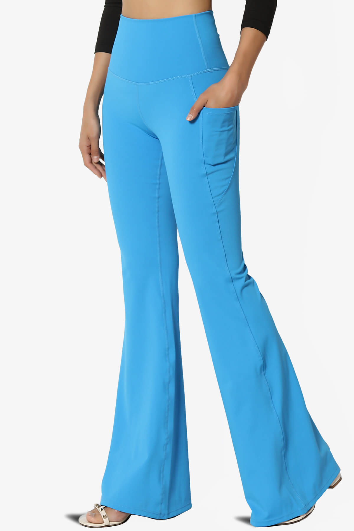 Gemma Athletic Pocket Flare Yoga Pants SKY_3