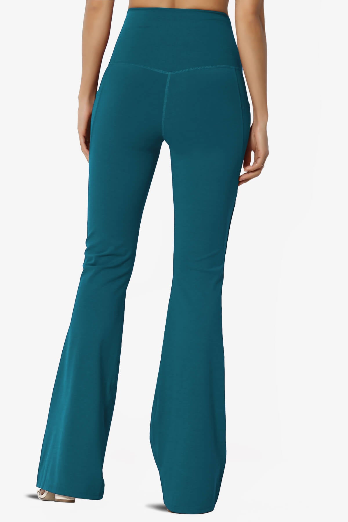 Gemma Athletic Pocket Flare Yoga Pants TEAL_2