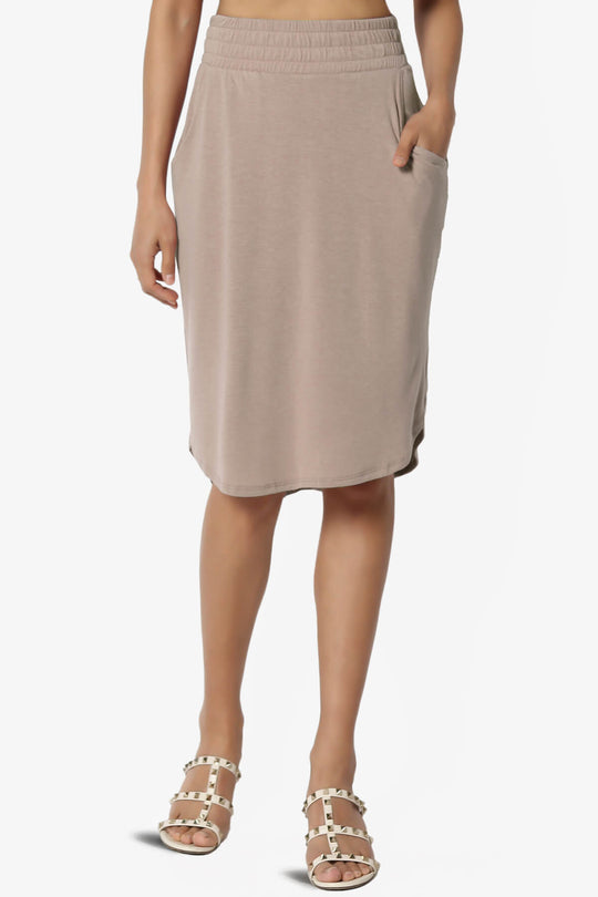 Hadyn Casual Elastic High Waist Straight Skirt