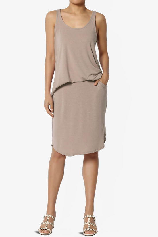 Hadyn Casual Elastic High Waist Straight Skirt LIGHT MOCHA_6