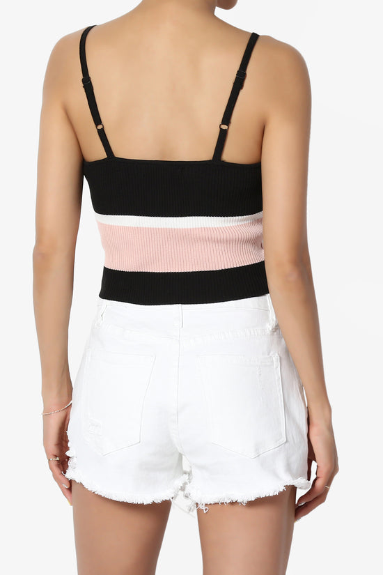Lissandra Colorblock Rib Crop Cami