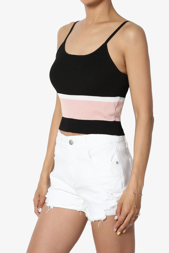 Lissandra Colorblock Rib Crop Cami