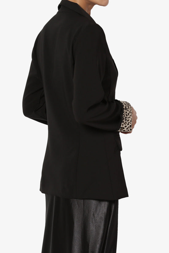 Louisah Double Breasted Crepe Blazer - TheMogan