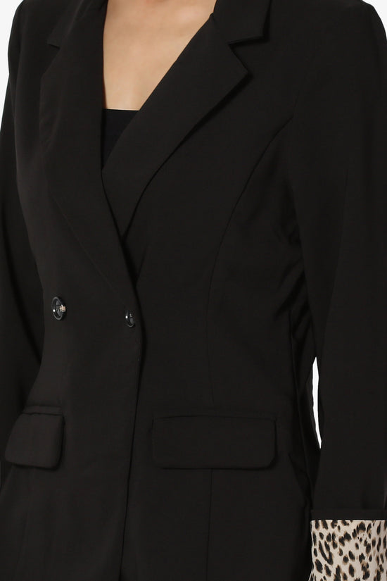 Louisah Double Breasted Crepe Blazer - TheMogan
