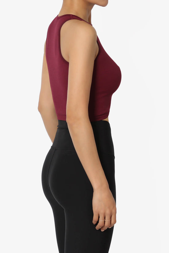 Jessa Ribbed Seamless Crop Tank Top BURGUNDY_4