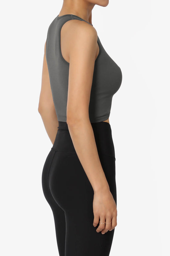 Jessa Ribbed Seamless Crop Tank Top DARK GREY_4