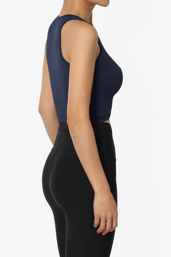 Jessa Ribbed Seamless Crop Tank Top NAVY_4