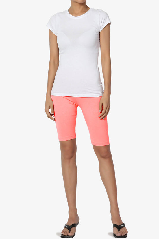 Kite Cotton Bermuda Short Leggings NEON CORAL PINK_6