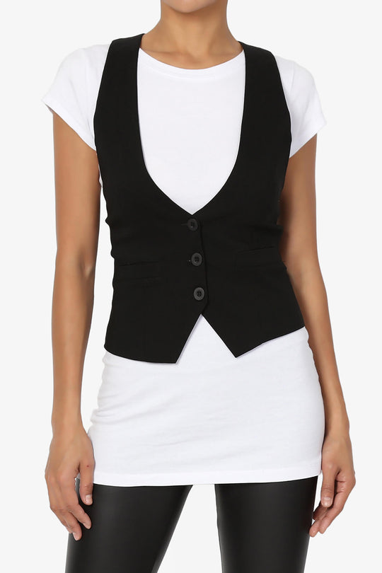 Lizzy Satin Back Woven Vest