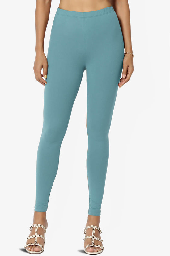 Loreen High Rise Microfiber Ankle Leggings DUSTY BLUE_1