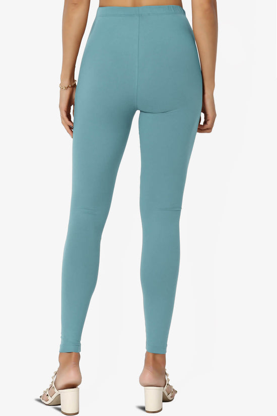 Loreen High Rise Microfiber Ankle Leggings DUSTY BLUE_2