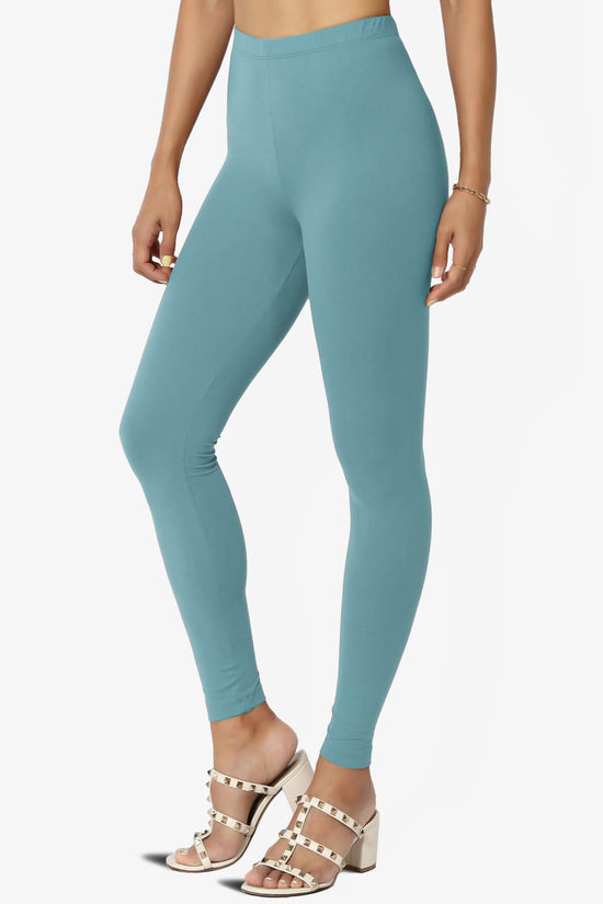 Loreen High Rise Microfiber Ankle Leggings DUSTY BLUE_3
