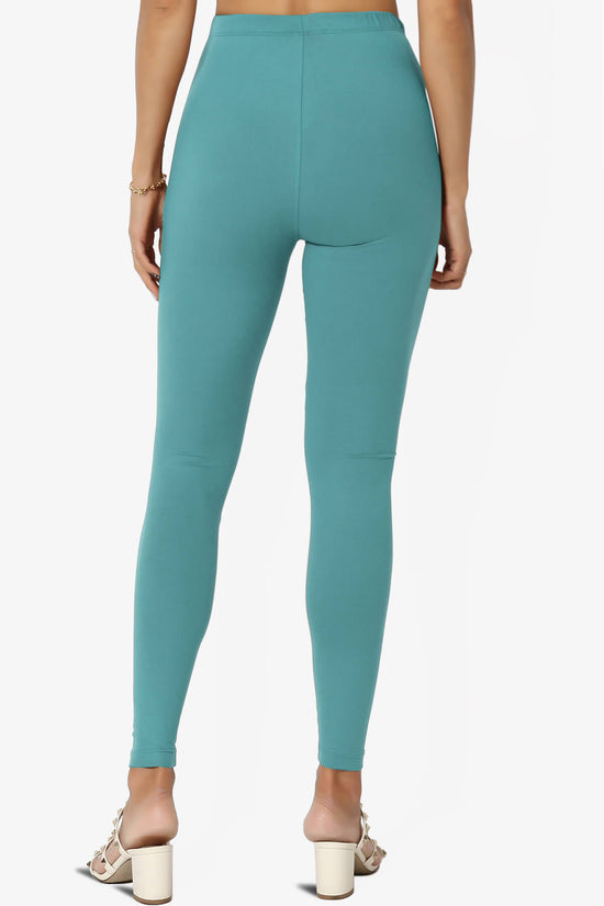 Loreen High Rise Microfiber Ankle Leggings DUSTY TEAL_2