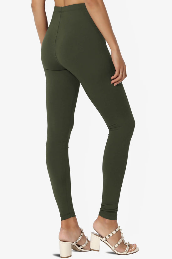 Loreen High Rise Microfiber Ankle Leggings OLIVE_4