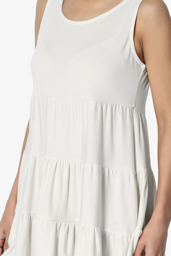 Maiika Sleeveless Tiered Ruffle Top BONE_5