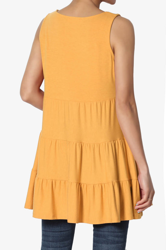Maiika Sleeveless Tiered Ruffle Top GOLDEN MUSTARD_2