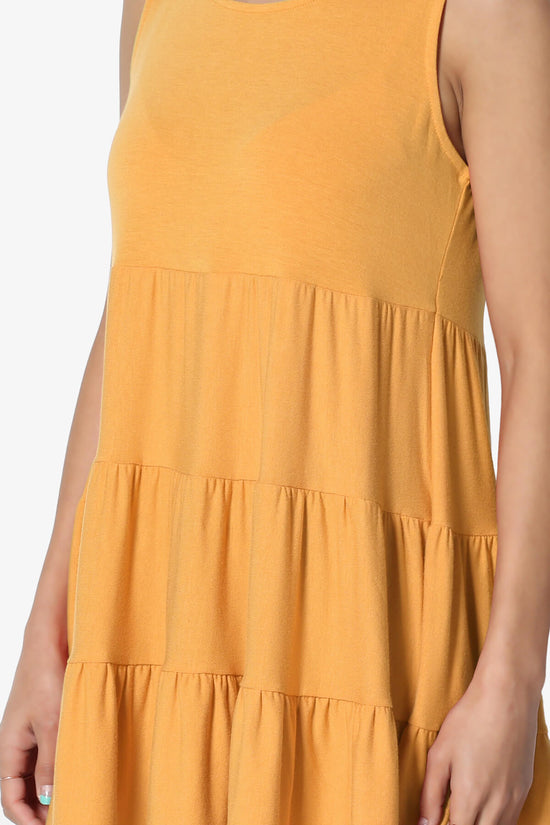 Maiika Sleeveless Tiered Ruffle Top GOLDEN MUSTARD_5