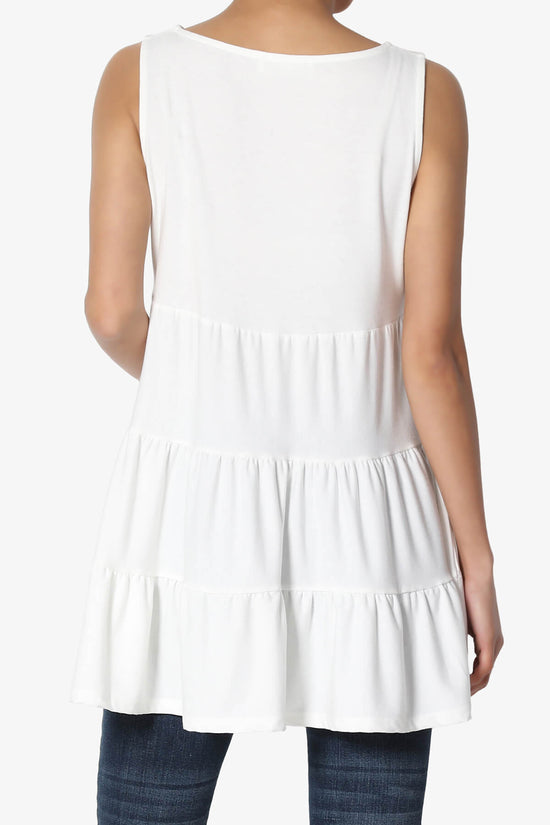 Maiika Sleeveless Tiered Ruffle Top IVORY_2