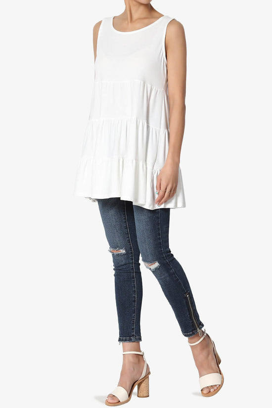 Maiika Sleeveless Tiered Ruffle Top IVORY_6