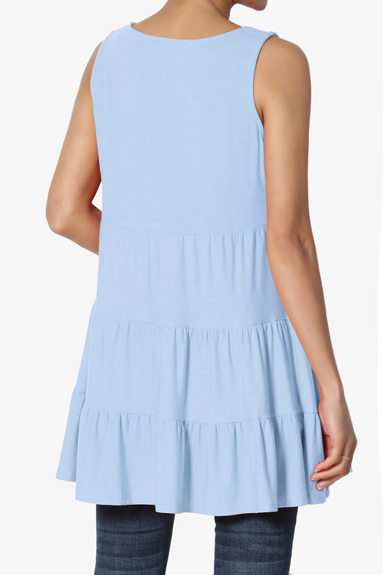 Maiika Sleeveless Tiered Ruffle Top LIGHT BLUE_2