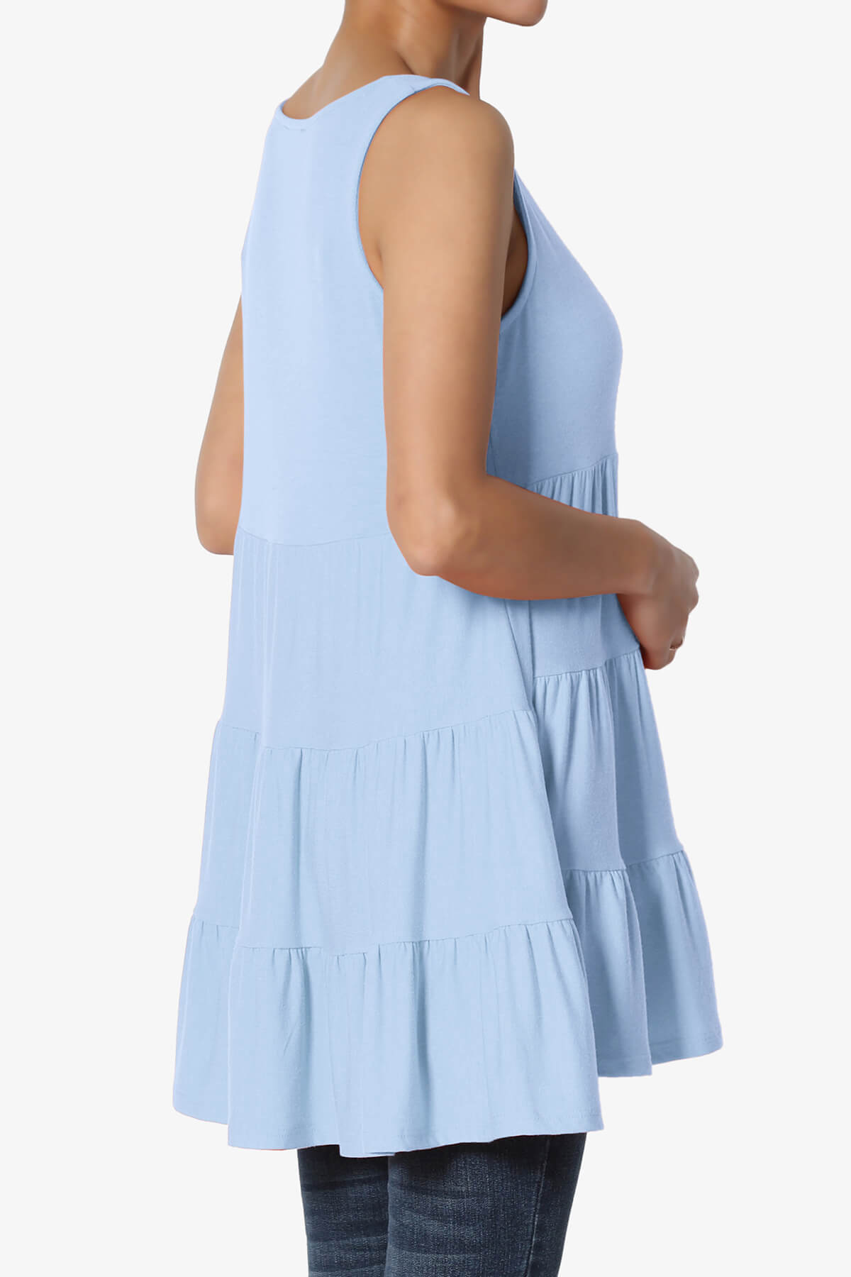 Maiika Sleeveless Tiered Ruffle Top LIGHT BLUE_4
