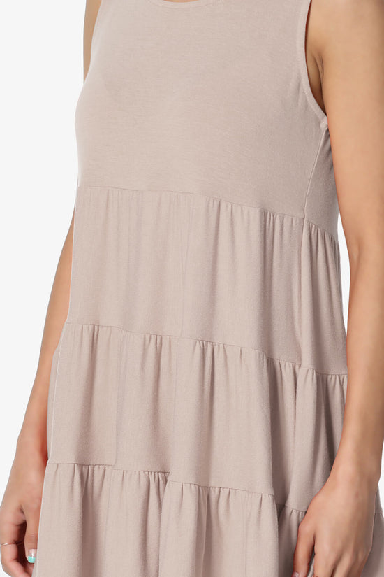 Maiika Sleeveless Tiered Ruffle Top LIGHT MOCHA_5