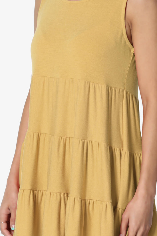 Maiika Sleeveless Tiered Ruffle Top LIGHT MUSTARD_5