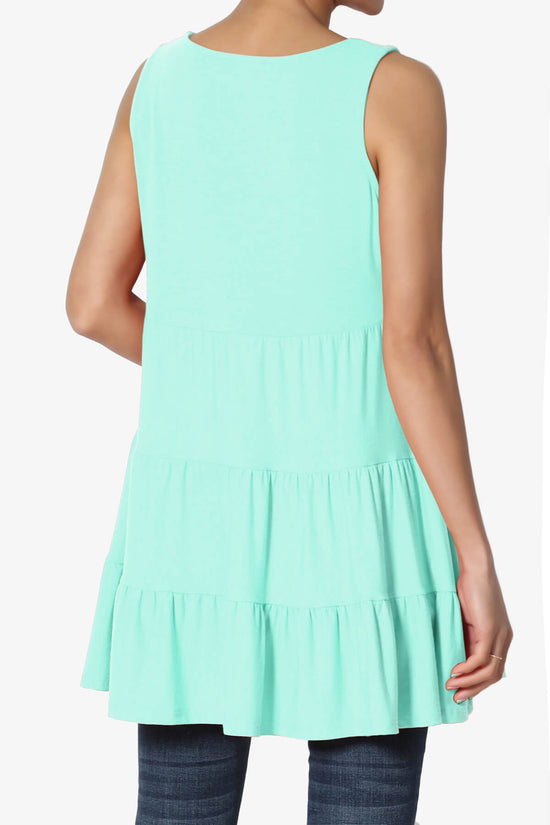 Maiika Sleeveless Tiered Ruffle Top MINT_2