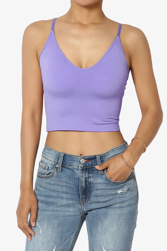 Melena Cross Back Triangle V-Neck Crop Cami LAVENDER_1