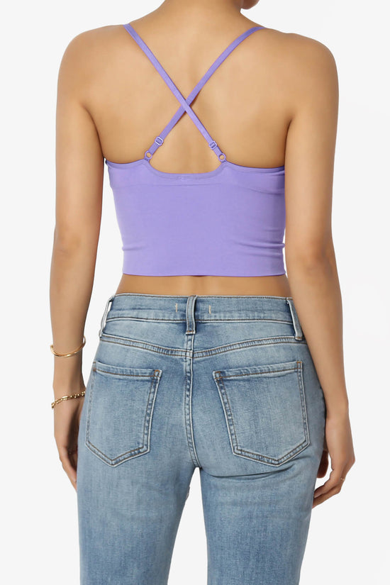 Melena Cross Back Triangle V-Neck Crop Cami LAVENDER_2