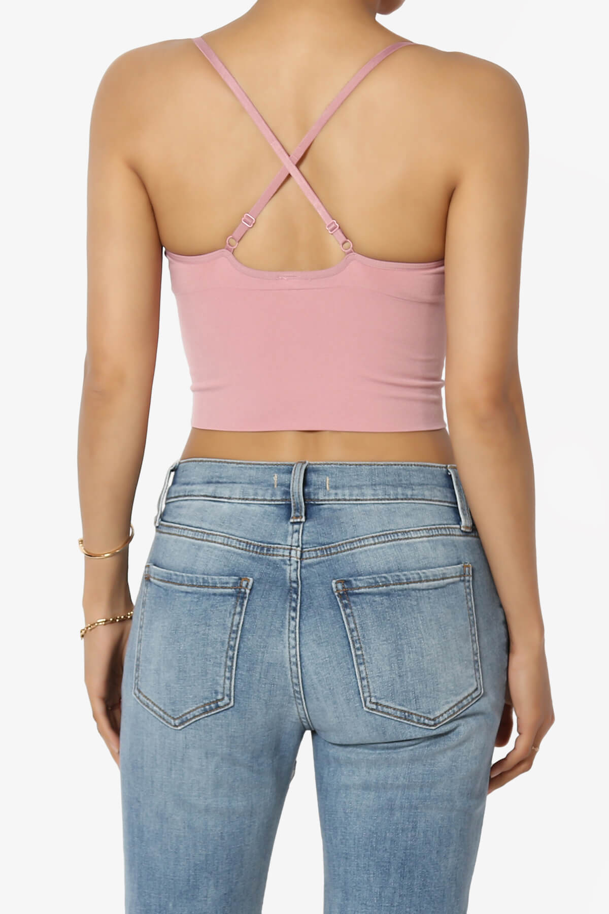 Melena Cross Back Triangle V-Neck Crop Cami MAUVE_2