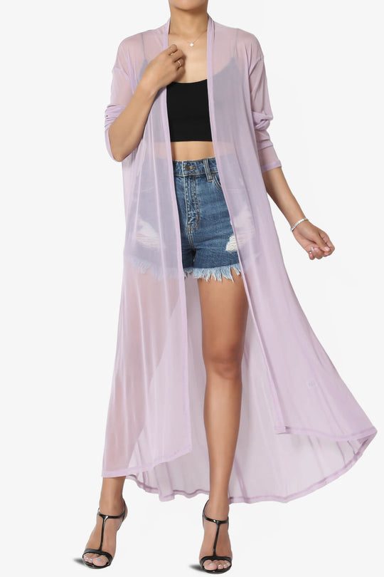 Moxxi Sheer Mesh Open Cardigan Duster
