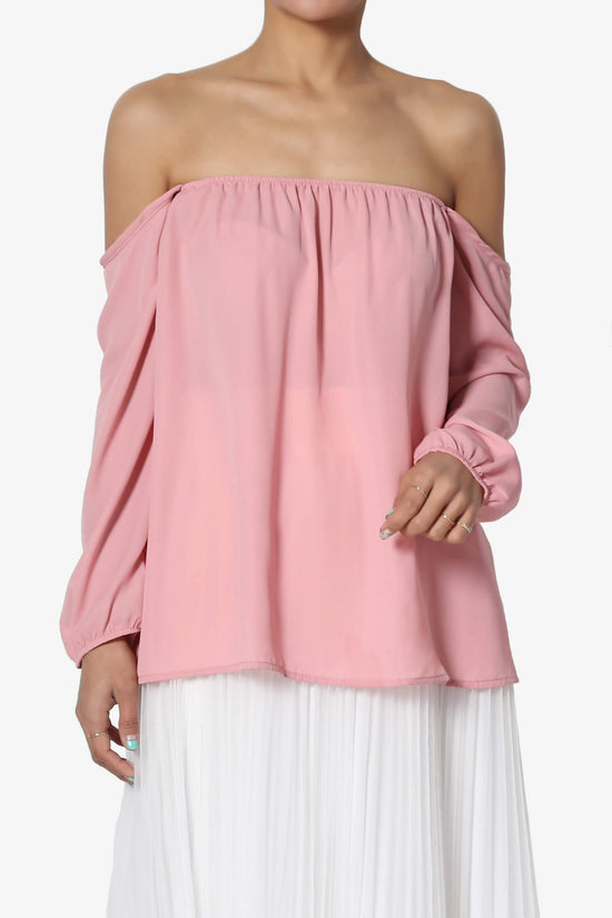 Bali Off Shoulder Blouse DUSTY PINK_1