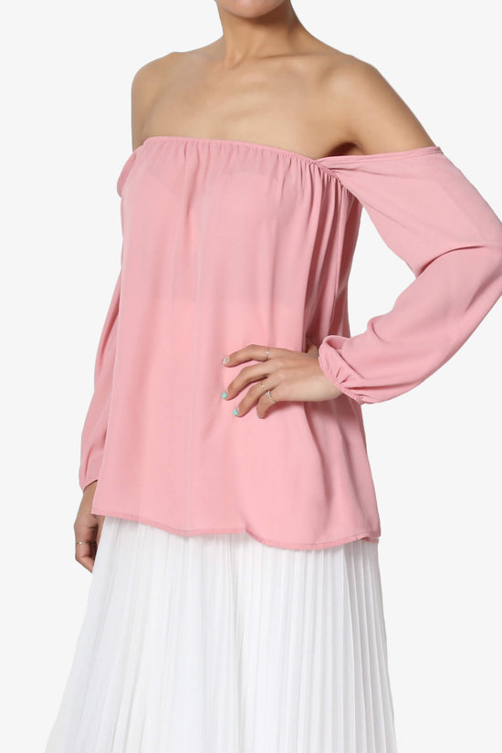 Bali Off Shoulder Blouse DUSTY PINK_3