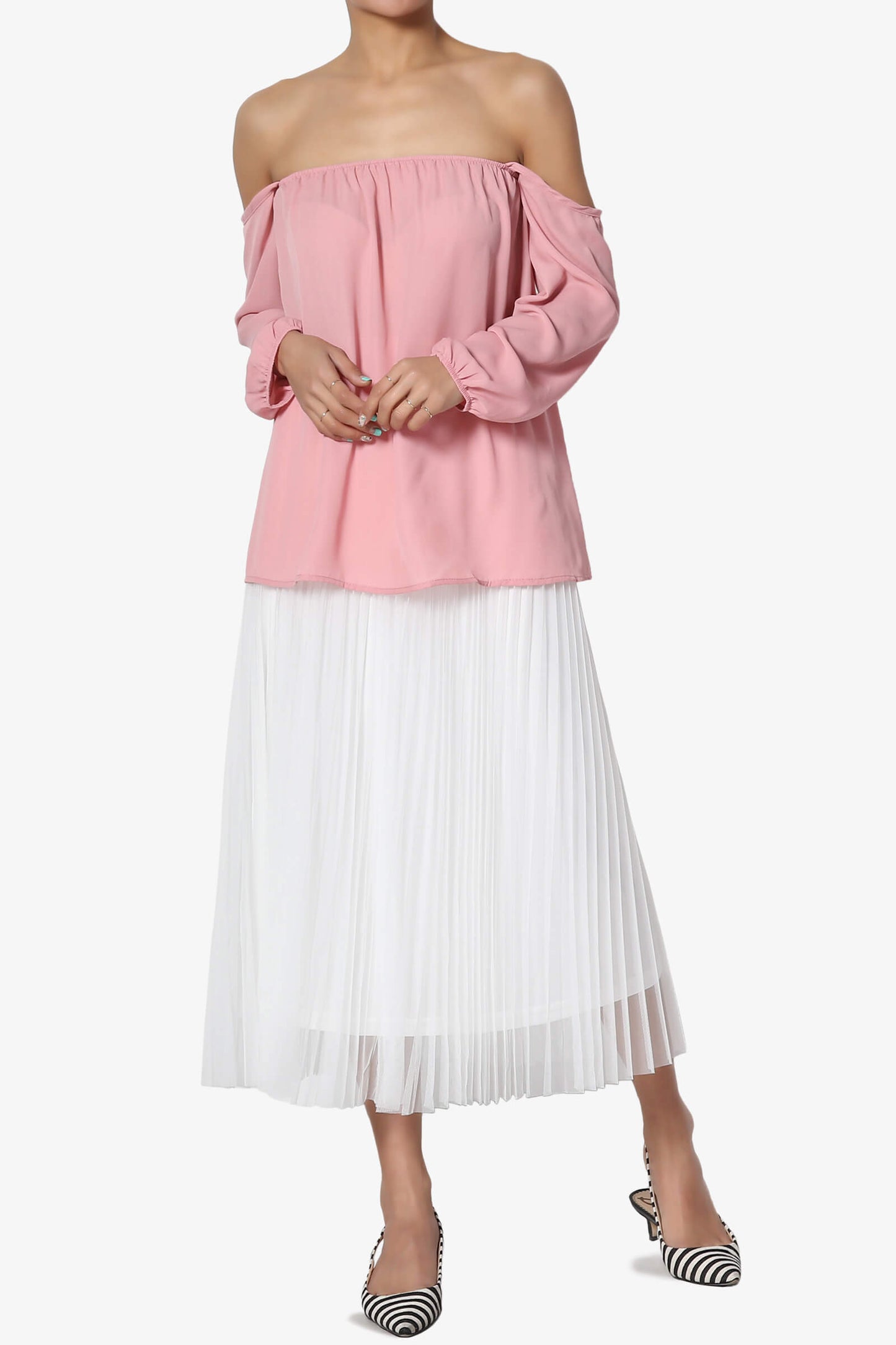 Bali Off Shoulder Blouse DUSTY PINK_6