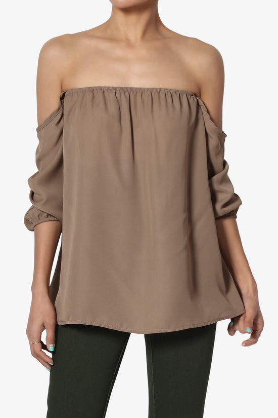 Bali Off Shoulder Blouse MOCHA_1