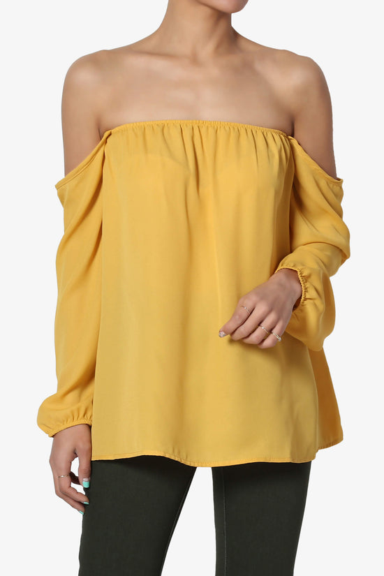 Bali Off Shoulder Blouse MUSTARD_1