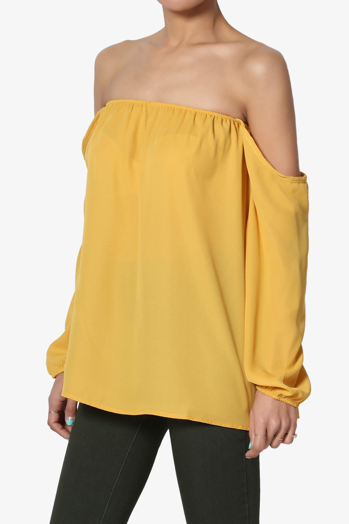 Bali Off Shoulder Blouse MUSTARD_3