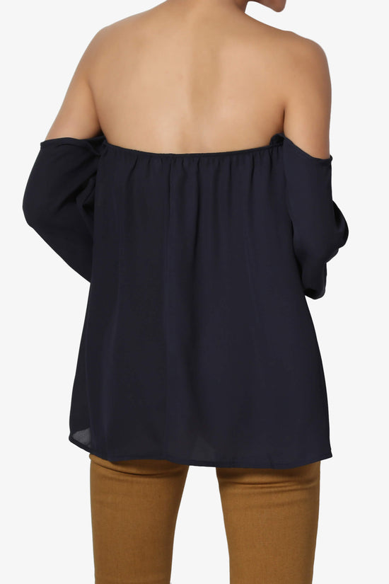 Bali Off Shoulder Blouse NAVY_2