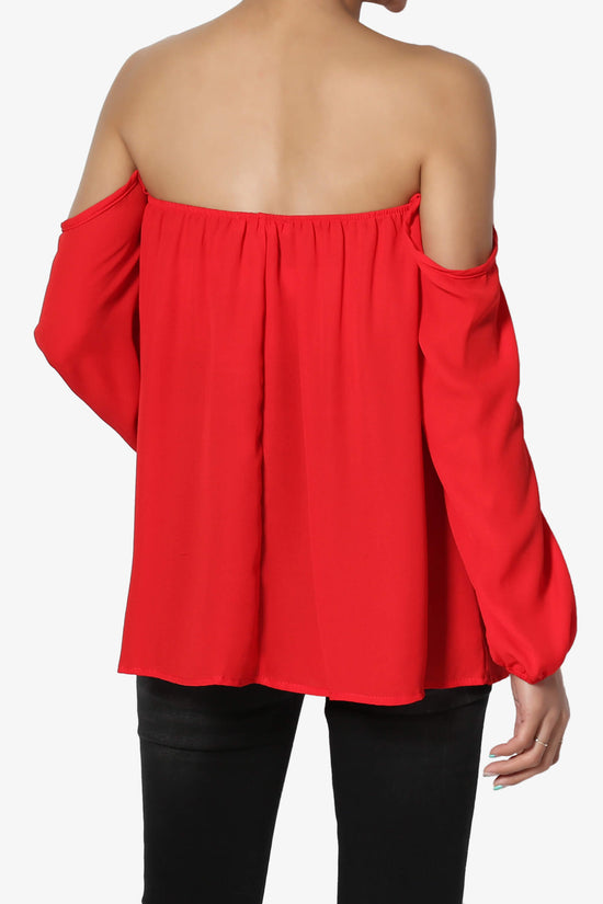 Bali Off Shoulder Blouse RED_2