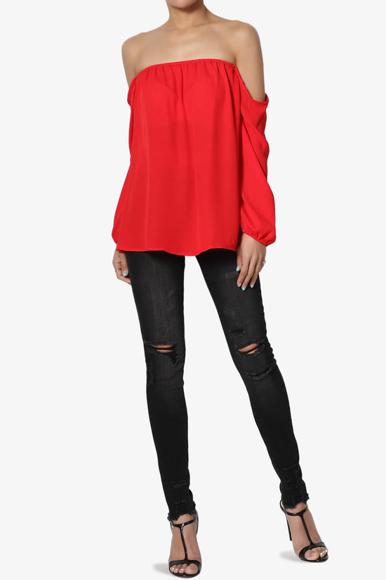 Bali Off Shoulder Blouse RED_6