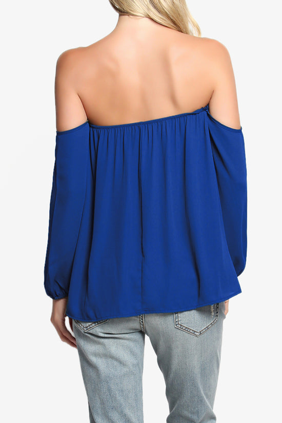 Bali Off Shoulder Blouse ROYAL BLUE_2