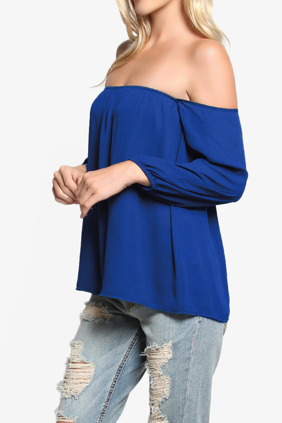 Bali Off Shoulder Blouse ROYAL BLUE_3