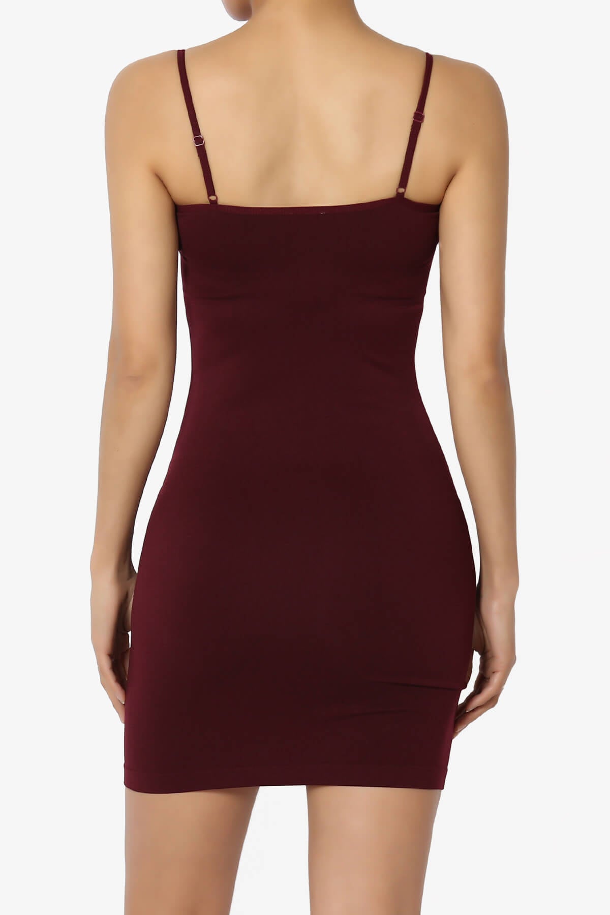 Olivarra Seamless Slip Dress BURGUNDY_2