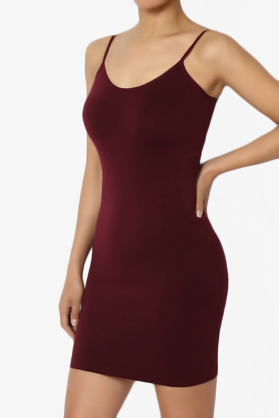 Olivarra Seamless Slip Dress BURGUNDY_3