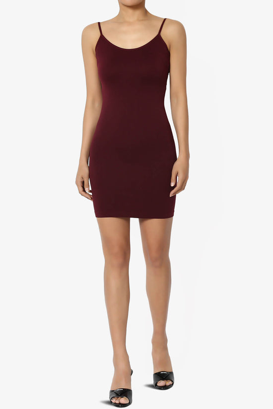 Olivarra Seamless Slip Dress BURGUNDY_6
