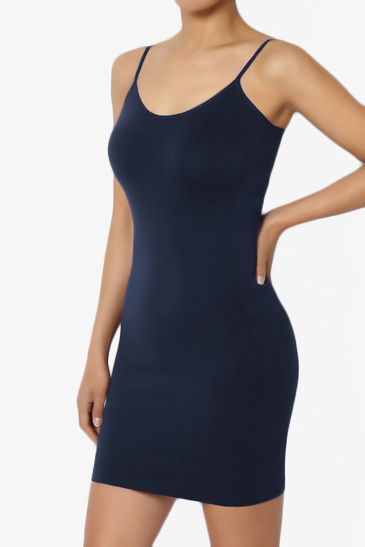 Olivarra Seamless Slip Dress NAVY_3