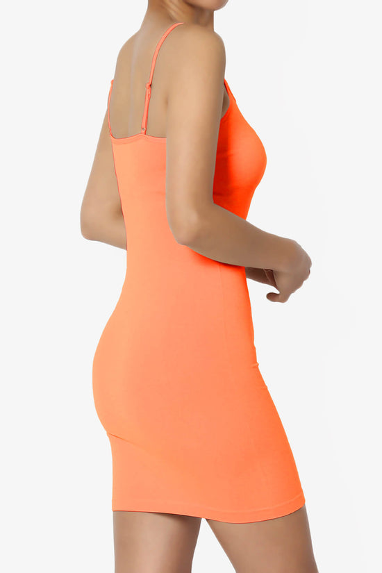 Olivarra Seamless Slip Dress NEON ORANGE_4