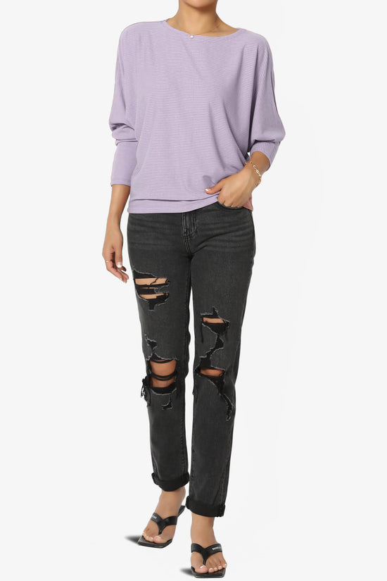 Pepper Dolman Sleeve Ribbed Top LAVENDER_6